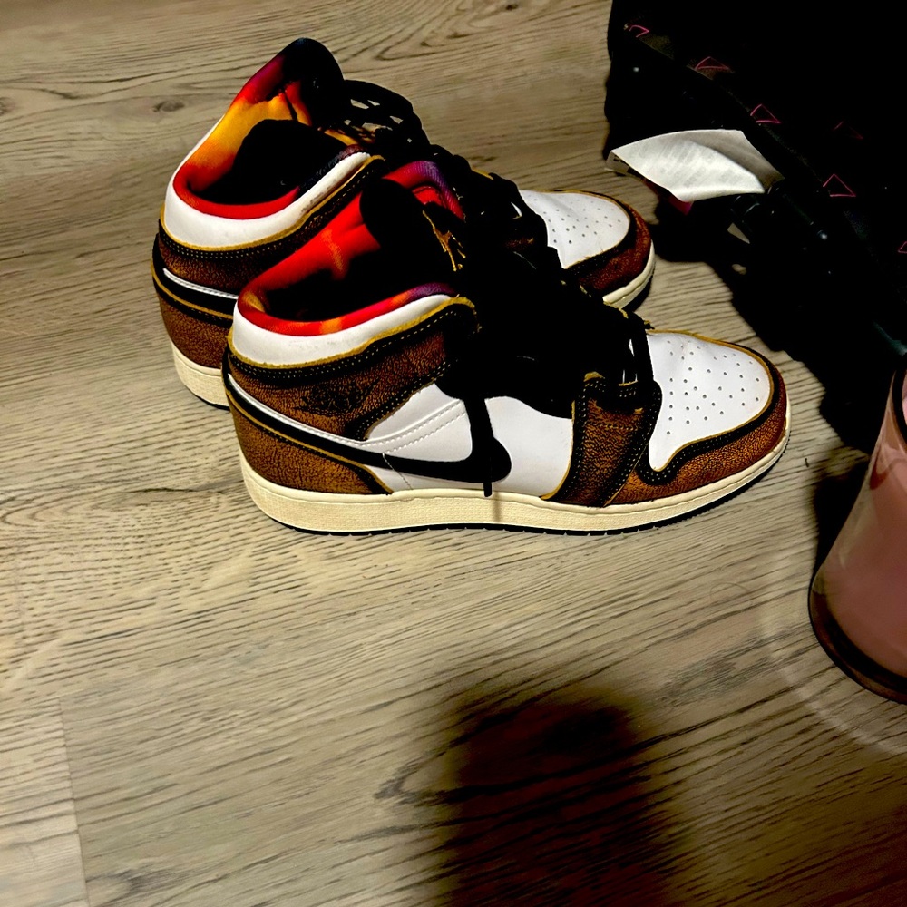 Jordan Kids Sneakers - White, Black, Brown